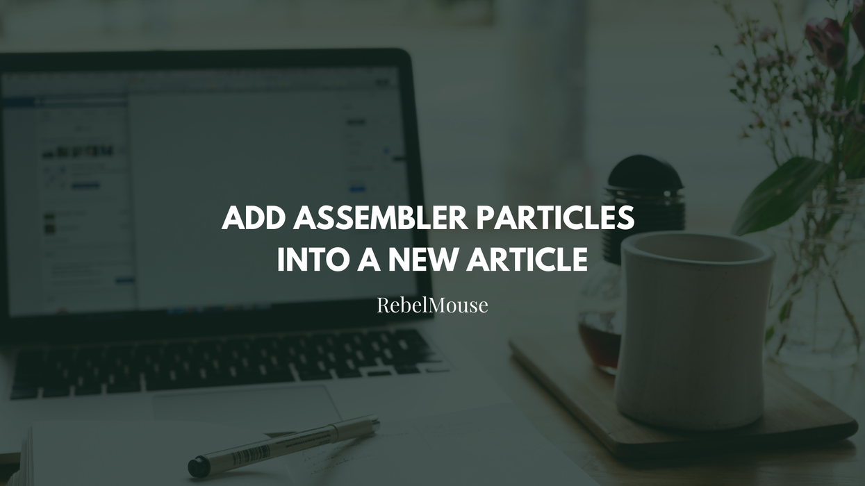 How to Add Assembler Particles Into a New Article