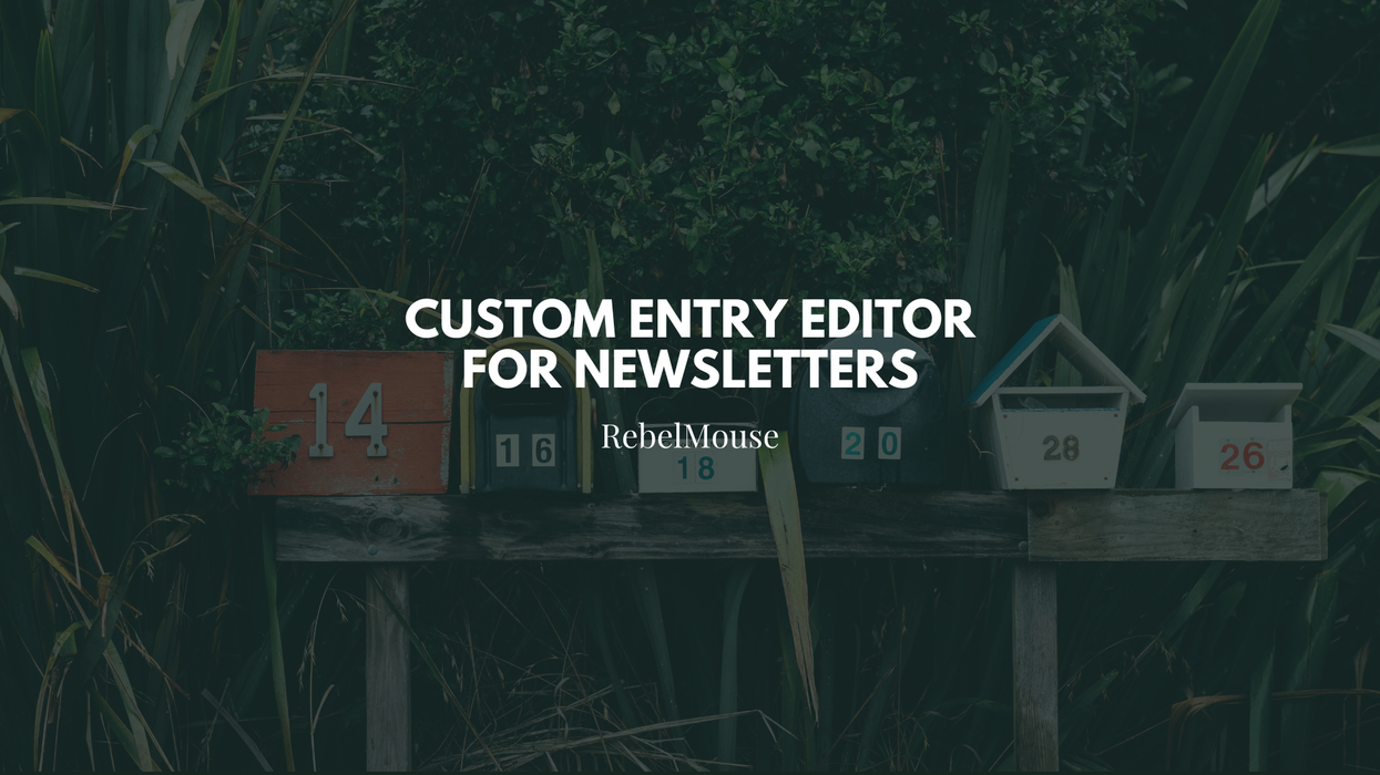 Customize Your Entry Editor for Newsletters