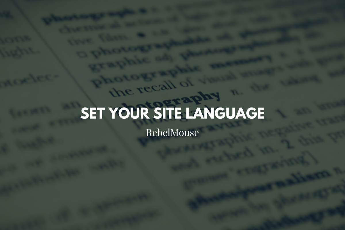 SEO Tool: Set Your Site Language