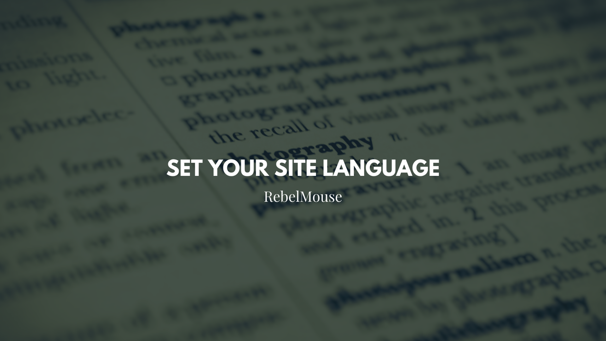 SEO Tool: Set Your Site Language
