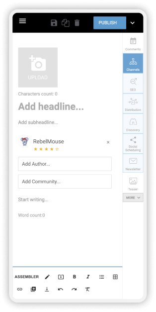 Layout and Design tool on mobile