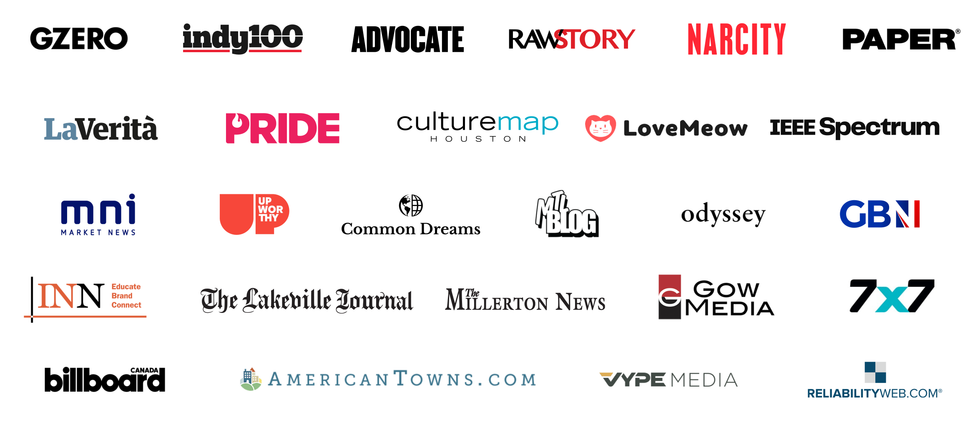 list of trusted RebelMouse clients and their company logos