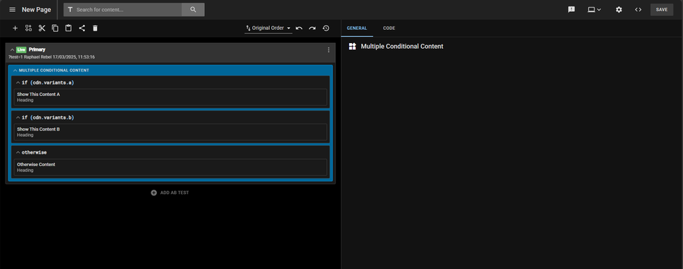Multiple Conditional element configured based on Cookies