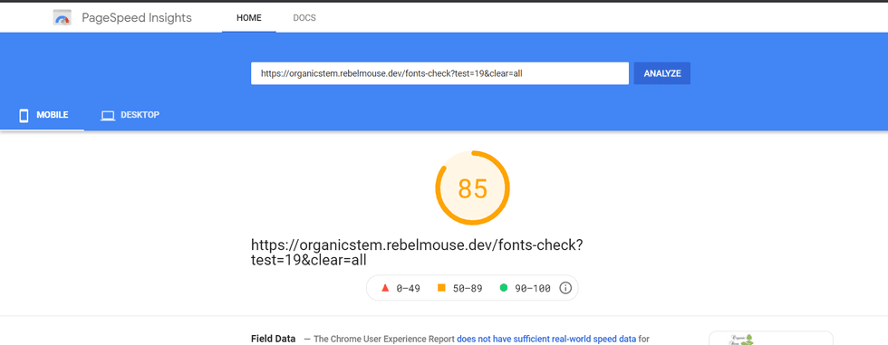 Page Speed Insights