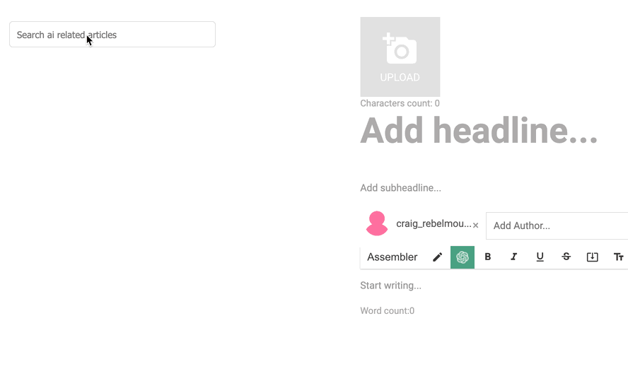 pillar posts in action with search on the left of the screen