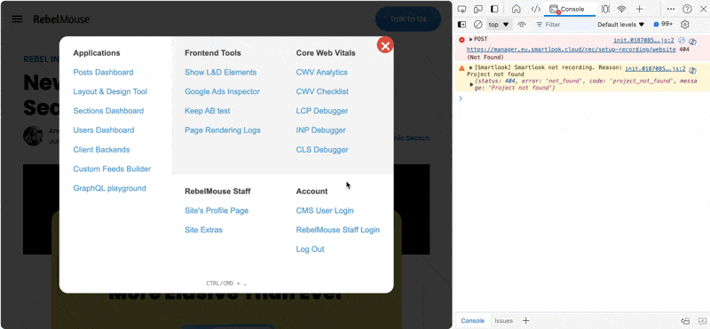 RebelMouse Chrome Extension - CLS Debugger
