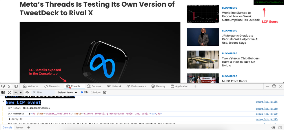 RebelMouse Chrome Extension \u2014 LCP Debugger