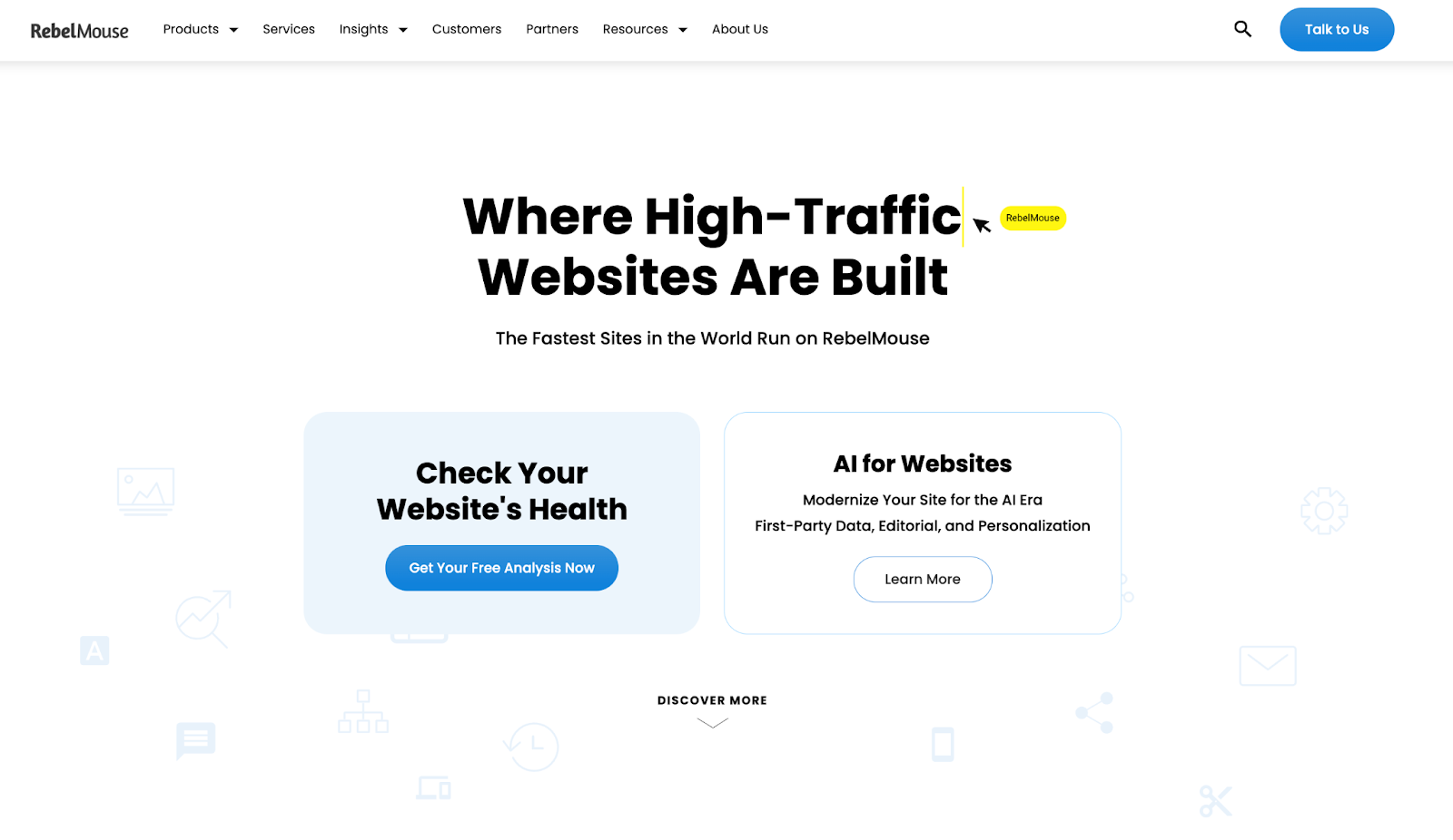 RebelMouse CMS home page