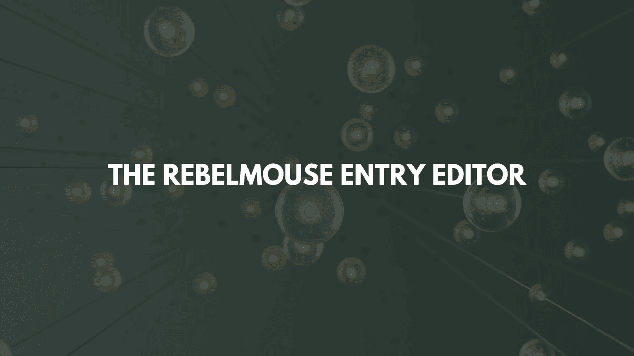 rebelmouse entry editor