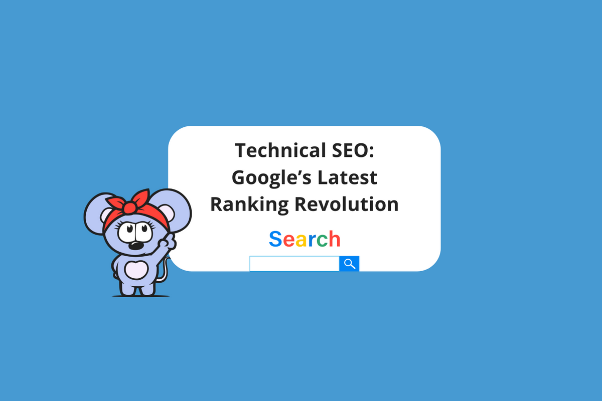 RebelMouse logo pointing to title about Google's latest ranking metric