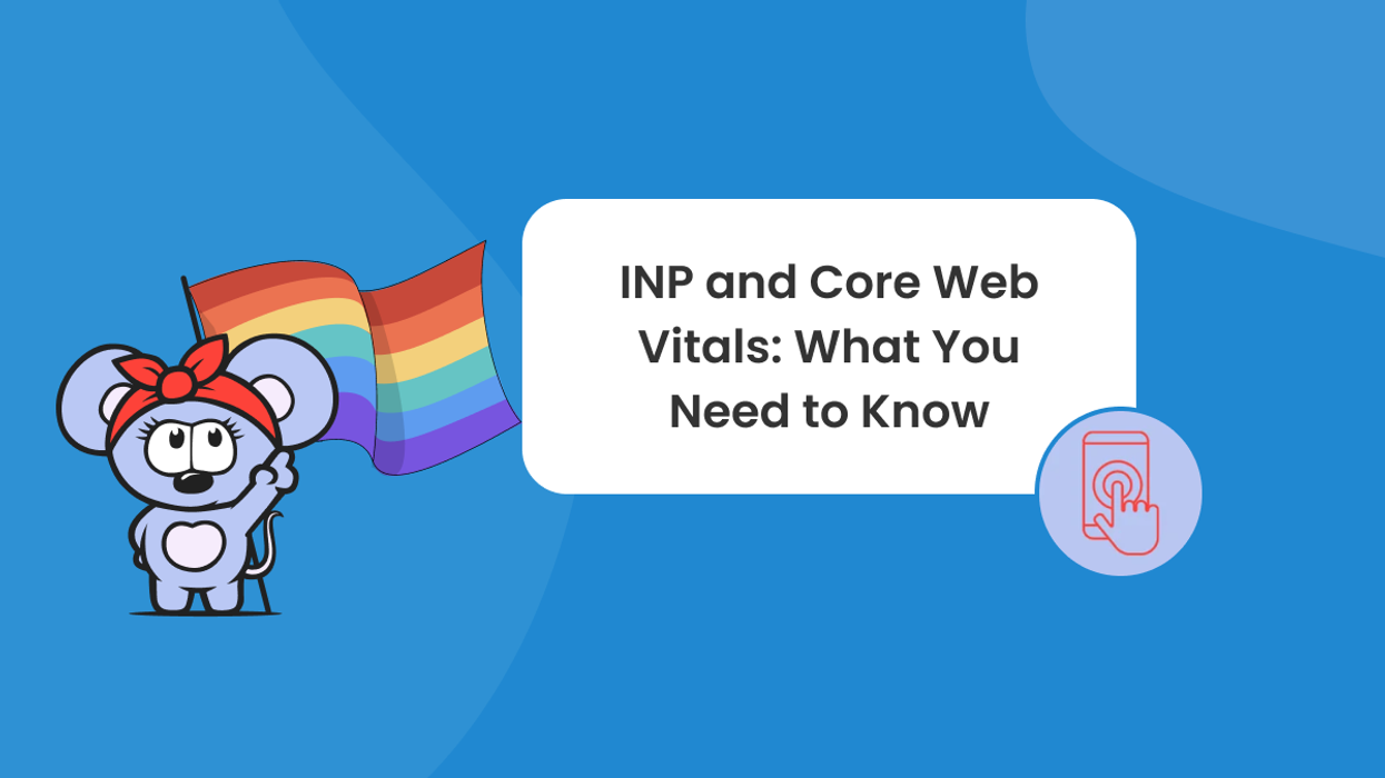 RebelMouse logo with red headband holding pride flag points to title with phone icon next to it