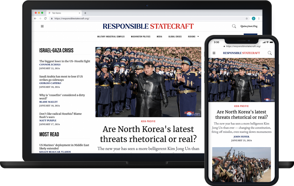 Responsible Statecraft website redesigned with optimized mobile version