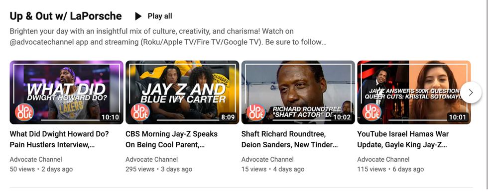 The Advocate Up & Out series on YouTube