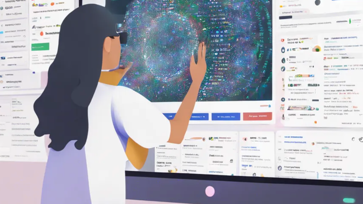 woman uses AI-powered search to find what she is looking for