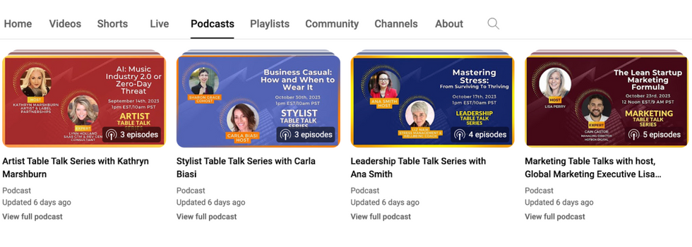 Work It Daily Table Talks podcast on YouTube