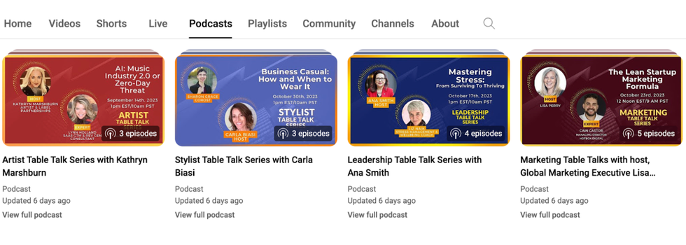Work It Daily Table Talks podcast on YouTube