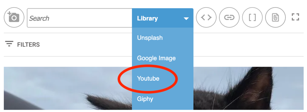 YouTube search within the RebelMouse platform
