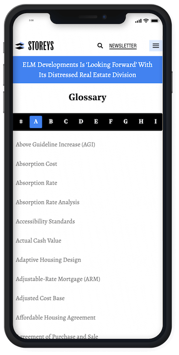 Storeys mobile screenshot