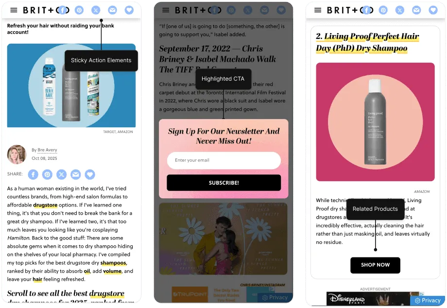 User experience overview